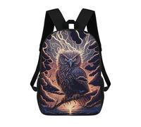 sinyumoney Thundering Owl Majesty -1 School Bags Fashion Stationery Backpack Waterproof Casual Daypacks for Men, Women & Teenage Boys 17inch