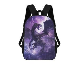 sinyumoney Thundering Purple Dragon Artwork Backpack School Large School Backpack for Boys for Teenage Girls Boys Women Men 17inch
