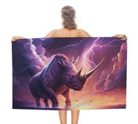 sinyumoney Thundering Rhino Majesty Basics Towel Set Suitable Beach Beach Towel Perfect The Home 130cm*80cm