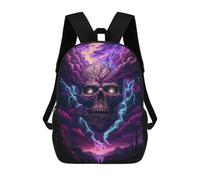 sinyumoney Thundering Skull Apocalypse 3D Printed Children's School Backpack for Kids High Capacity Travel Rucksacks 17 Inch Book Bags Kids