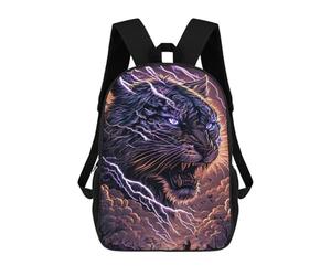 sinyumoney Thundering Tiger Power School Backpack Secondary Causal Travel High School Bags for Camping Outdoor Adventures And Daily Travel 17inch