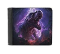 sinyumoney Thundering Tyrannosaurus Rex 3D Print Clutch Purse Multiple Slots RFID Blocking Stylish Banknote Compartments Slim Elegant Purse 11.7cm*9.5cm