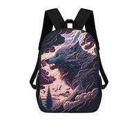 sinyumoney Thundering Wolf Majesty -4 Children's 17 Inch School Backpack 3D Printed Anime Movies for Kids Travel Rucksacks Book Bags Kids School Bag