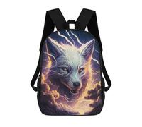 sinyumoney Thundering Wolf Spirit 3D Printed Children's School Backpack for Kids High Capacity Travel Rucksacks 17 Inch Book Bags Kids