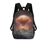 sinyumoney Thunderstorm Mountain Landscape Children's Backpack, Schoolbag Large Capacity Students Bookbag Rucksack Knapsack for Boys Girls Adults Teen 17inch