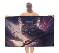 sinyumoney Thunderstorm Owl Majesty Basics Towel Set Suitable Beach Beach Towel Perfect The Home 130cm*80cm
