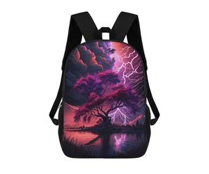 sinyumoney Thunderstorm Tree Reflections -1 School Backpack Large School Backpack for Boys for Campus Outdoor Travel Sports 17inch