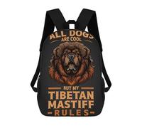 sinyumoney Tibetan Mastiff Quote Backpack School Bag Rucksack Casual Daypacks School Work Travel Bag for Teenage Girls Boys Women Men 17inch