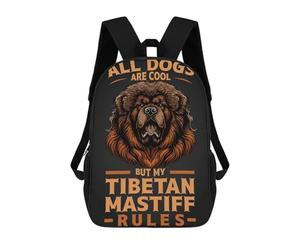 sinyumoney Tibetan Mastiff Quote Backpack School Bag Rucksack Casual Daypacks School Work Travel Bag for Teenage Girls Boys Women Men 17inch