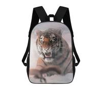sinyumoney Tiger And Jumping Squirrel Backpack with Pocket 3D Printed Backpacks, Travel Rucksacks Book Bags Kids School Bag 17inch