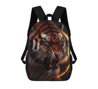 sinyumoney Tiger Angry Animal Roar Backpack 3D Printed Children's School Backpack for Kids High Capacity Travel Rucksacks Book Bags Kids School Bag Back Pack 17inch