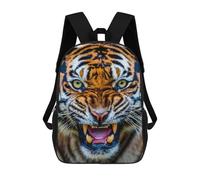 sinyumoney Tiger Angry Backpack, Children's Backpack, Student School Bag Bookbag Rucksack, 3D Printed School Bag for Boys Girls 17inch