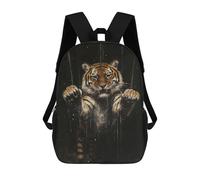 sinyumoney Tiger Art Print Poster-1 School Backpack Business Durable Laptop Bag for Camping Outdoor Adventures And Daily Travel 17inch