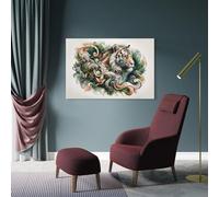 sinyumoney Tiger Artwork Wildlife Art Work for Home Walls Wall Decor Ready to Hang for Bathroom Toilet Decor Large Canvas Wall Art for Living Room 12x18inch(30x45cm)