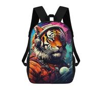 sinyumoney Tiger Astronaut in Space-2 Backpack School Bag Computer Rucksack for School/Work/Travel for Camping Outdoor Adventures And Daily Travel 17inch