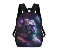 sinyumoney Tiger Astronaut in Space-5 Children's 17 Inch School Backpack 3D Printed Anime Movies for Kids Travel Rucksacks Book Bags Kids School Bag