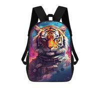 sinyumoney Tiger Astronaut in Space Suit Backpack School Large School Backpack for Boys for Teenage Girls Boys Women Men 17inch
