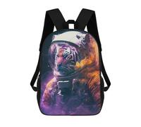 sinyumoney Tiger Astronaut School Backpack Large Water Resistant Laptop Backpack for Boys/Girls/Teenagers 17inch