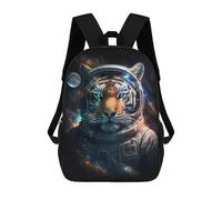 sinyumoney Tiger Astronaut Space Art Print-1 Backpack School Fashion Stationery Backpack Waterproof Casual Daypacks for Campus Outdoor Travel Sports 17inch