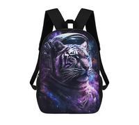 sinyumoney Tiger Astronaut Space Art Print-3 School Bags School Secondary High School College Backpack Travel for Boys/Girls/Teenagers 17inch