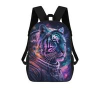 sinyumoney Tiger Astronaut Space Art Print-7 3D Printed 17inch School Bag Children's School Backpack Travel Backpacks Casual Fashion Bag for Kids School Students