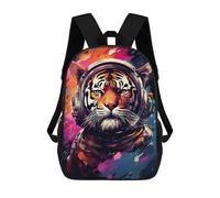 sinyumoney Tiger Astronaut Space Art Print School Backpack Lightweight Schoolbag Dayback Bookbag College for Camping Outdoor Adventures And Daily Travel 17inch