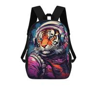 sinyumoney Tiger Astronaut Space Suit-3 School Backpack Fashion Stationery Backpack Waterproof Casual Daypacks for Men/Women 17inch