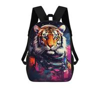 sinyumoney Tiger Astronaut Space Suit-5 Backpack School Bag Business Durable Laptop Bag for Boys/Girls/Teenagers 17inch