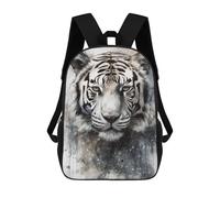 sinyumoney Tiger Beauty Black Ink School Backpack Lightweight Casual Daypack School Backpacks for Boys/Girls/Teenagers 17inch
