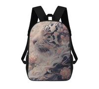 sinyumoney Tiger Bloom Children's Backpacks 17inch School Backpack 3D Printed Bag Bookbag for Kids Travel Rucksacks Boy Girl Book Bags Kids School Bag