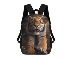 sinyumoney Tiger Chasing Butterfly School Backpack Lightweight Airport College Students Back Pack- Perfect for Travel, Work And Daily Use 17inch
