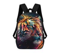 sinyumoney Tiger Colorful Animal Backpack School Bag Large School Backpack for Boys for Teenage Girls Boys Women Men 17inch