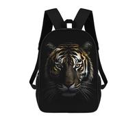 sinyumoney Tiger Dark Gold Animal Rucksack Large Lightweight Casual Backpack for Campus Outdoor Travel Sports 17inch