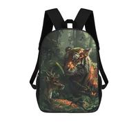 sinyumoney Tiger Deer Fairy Tale School Bags Large Lightweight Casual Backpack- Perfect for Travel, Work And Daily Use 17inch