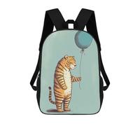 sinyumoney Tiger Drawn Kids' Backpack 3D Printing School Bag Boys Cool Daypacks Casual Knapsack Fun Back Bag for Kids And Teenager 17inch