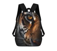 sinyumoney Tiger Eye Close-Up School Backpack for Girls Backpack Water Repellent Casual Daypack Lightweight Rucksack Boy Girl School Backpack 17inch