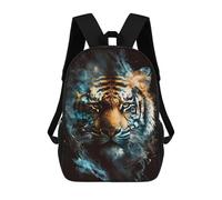 sinyumoney Tiger Face Art Print-2 Backpack School Rucksack Casual Daypacks School Work Travel Bag for Men, Women & Teenage Boys 17inch