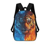 sinyumoney Tiger Fire And Ice Art Print-2 Backpack School Bag Daypacks Business Backpack Water Resistant Bookbag for Girls Boys Teenage 17inch