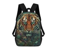 sinyumoney Tiger Floral School Bags Lightweight Airport College Students Back Pack for Camping Outdoor Adventures And Daily Travel 17inch