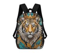 sinyumoney Tiger Golden Kintsugi Backpacks Kids 17inch School Backpack School Bag 3D Printed School Bag for Boys Elementary And Middle School Students