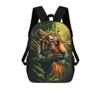 sinyumoney Tiger Head Abstract Backpacks Kids School Backpack School Bag 3D Printed School Bag for Boys Elementary And Middle School Students 17inch