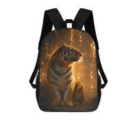 sinyumoney Tiger in Amazon Rainforest Backpack for Boys Teen Students, Girls Rucksack Bags Toddler Elementary Middle School Bookbag 17inch