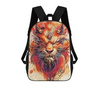 sinyumoney Tiger in Color Palette Children's Backpack, 3D Printed School Backpack, Backpack for Boys Girls, Adjustable School Bag for Primary School 17inch