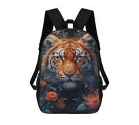 sinyumoney Tiger in Flowers-1 School Backpack Water Resistant Travel Backpack Computer Bag for Men, Women & Teenage Boys 17inch
