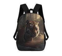 sinyumoney Tiger in Mystical Forest School Backpack Water Resistant Travel Backpack Computer Bag for Girls Boys Teenage 17inch