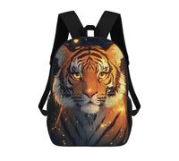 sinyumoney Tiger in The Night Illuminated 3D Printed 17inch School Bag Children's School Backpack Travel Backpacks Casual Fashion Bag for Kids School Students