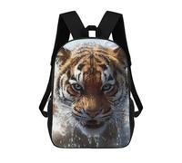 sinyumoney Tiger in Water Close-Up 17 Inch Backpack School Bag Rucksack for Girls Boys Large Capacity Kids Back Pack Lightweight School Bags for Children Students