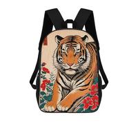 sinyumoney Tiger Japanese Art Backpack School Rucksack Casual Daypacks School Work Travel Bag for Girl, Teen Girls 17inch
