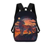 sinyumoney Tiger King Backpack 3D Print Kids Bag Elementary Students Daypack Lightweight School Bag for Children Girls Boys Nursery Lunch Pack 17inch