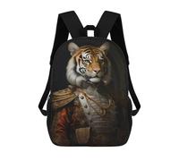 sinyumoney Tiger King Painting Style School Backpack Water Resistant Travel Backpack Computer Bag for School/Work/Travel 17inch